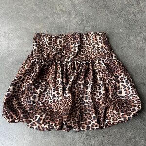ASOS DESIGN bubble hem mini skirt in animal print